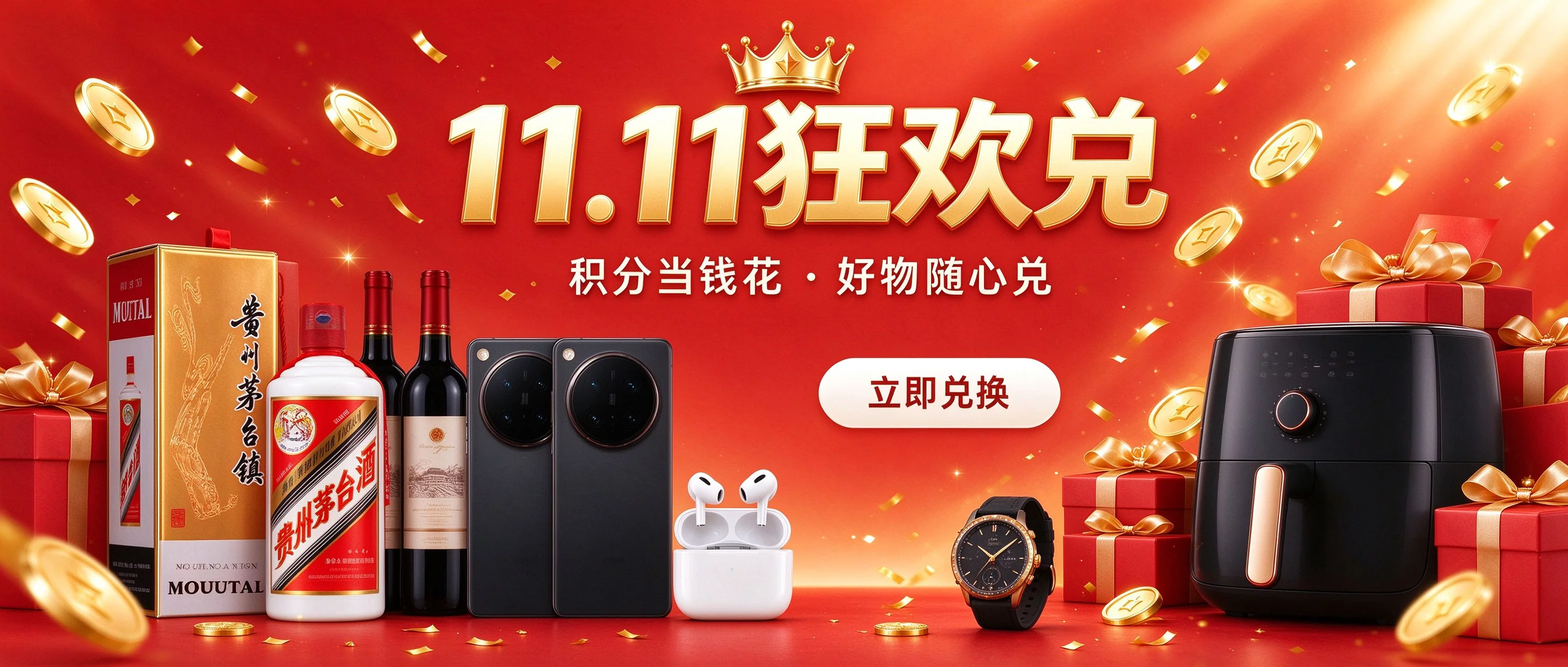 11.11 狂欢兑 · 积分当钱花 · 好物随心兑